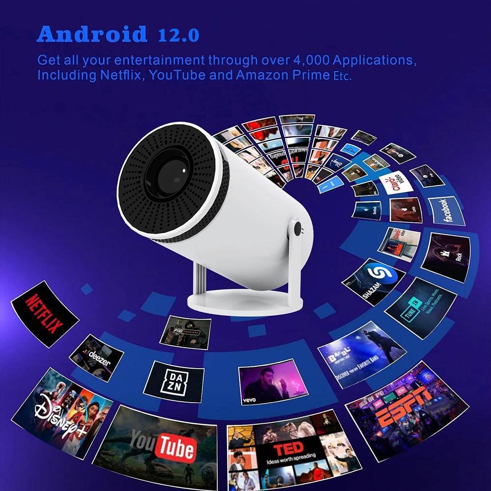 Home HD Projector Bluetooth Portable Mini 4K Mini Phone Y5S Home Theater Projector - American Standard