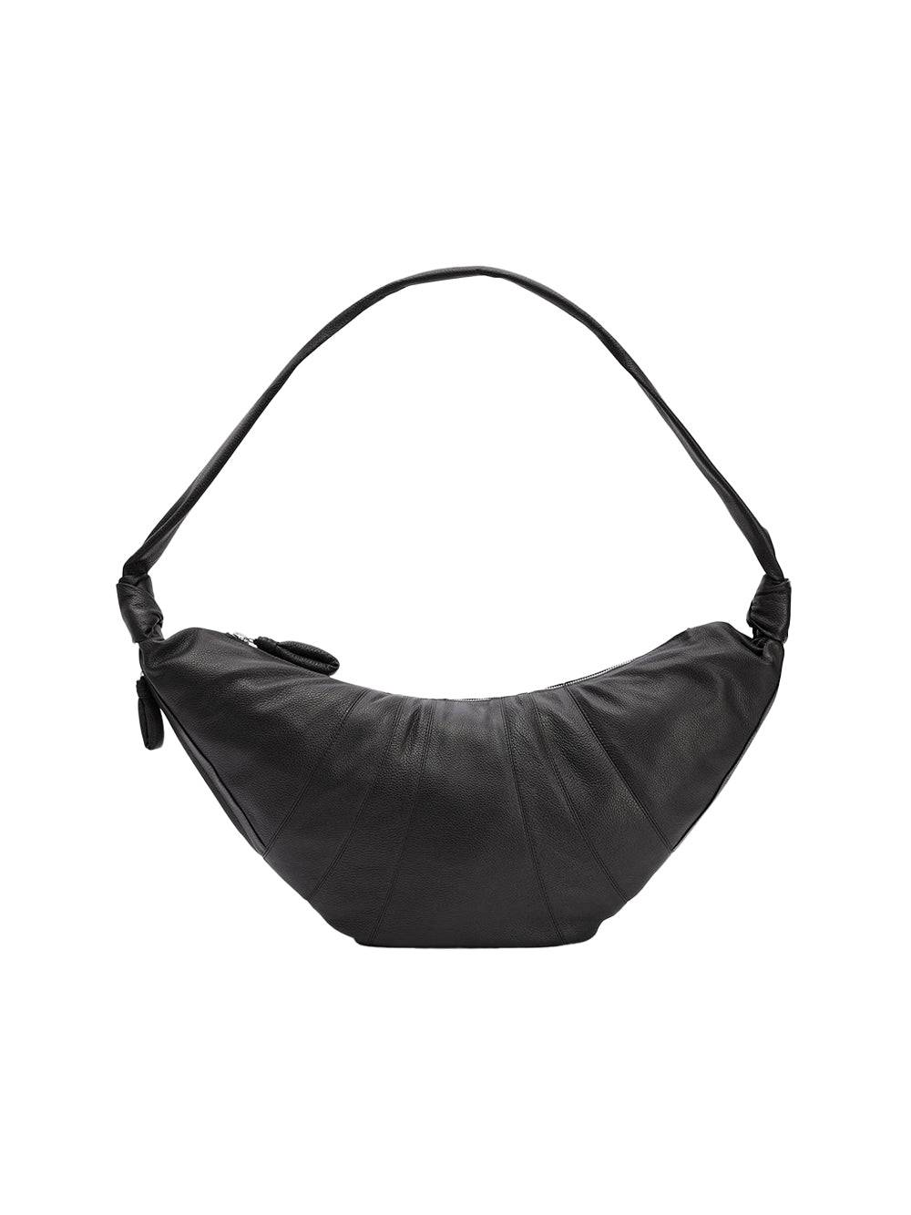 Lemaire LARGE CROISSANT BAG Soft Grained Leather Black