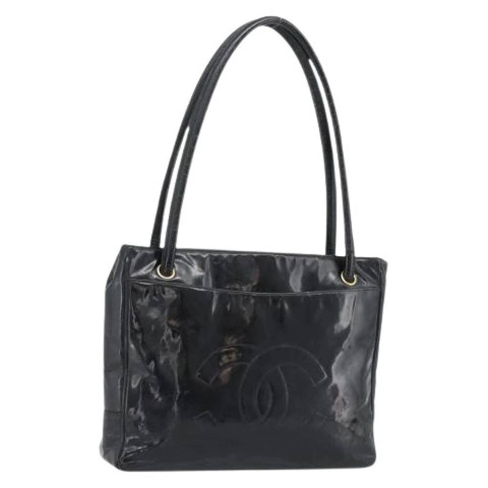 Chanel Vintage Pre-owned Vintage Patent Leather Tote Bag - Vintage - Dame - Sort - ONE SIZE - Uld