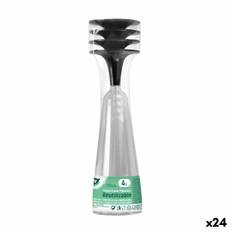 Återanvändbara cava-glas Algon Svart 24 antal 150 ml (4 Delar)