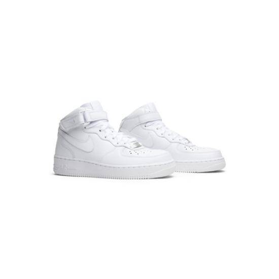 Nike Wmns Air Force 1 Mid 07 Läder Triple White 366731-100 38 vit