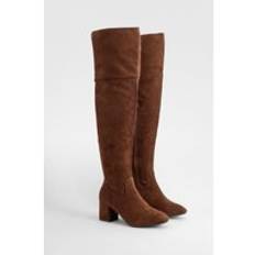 Overknee St&#xF6;vlar Med Blockklack, Brown