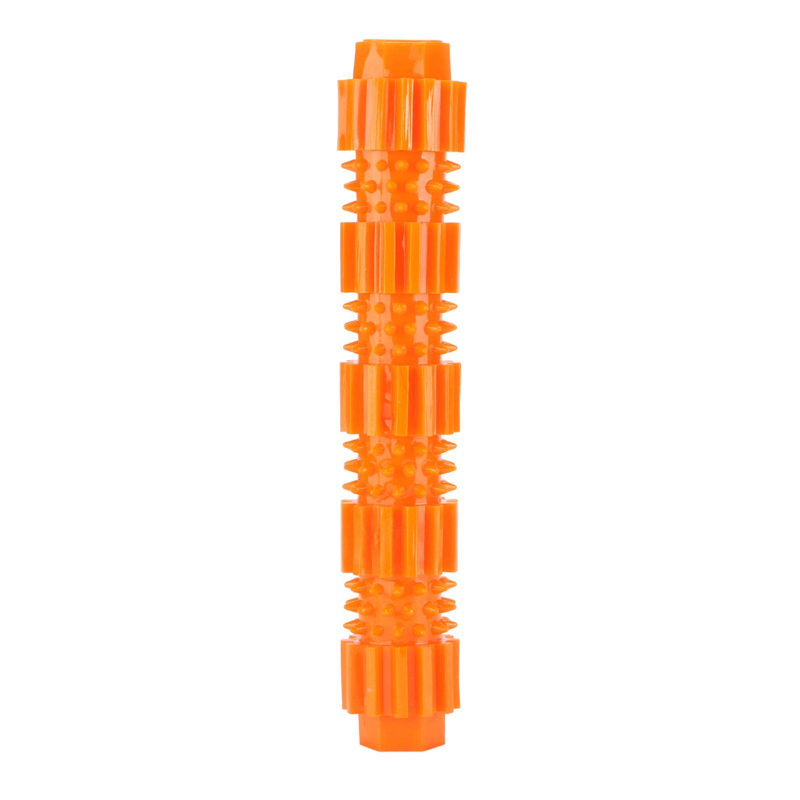 Hundleksak Gummi Ben Tandrengöring Lek Interaktion Träning Tuff och Hållbar TuggleksakS Orange Small