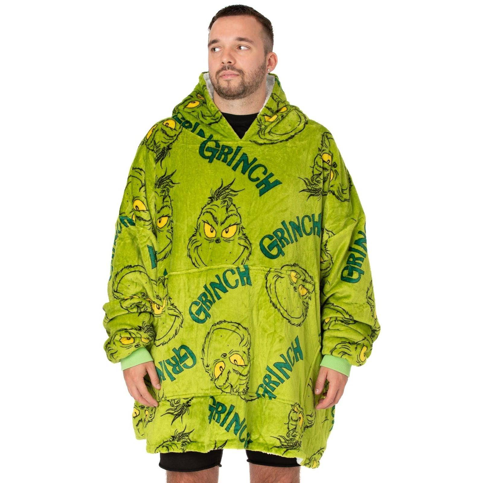 The Grinch Unisex Adult Oversized Hoodie Filt One Size