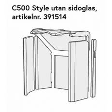 Vermiculitesats Contura 500/510/520 STYLE-modeller UTAN sidoglas - provmonterad/lagat