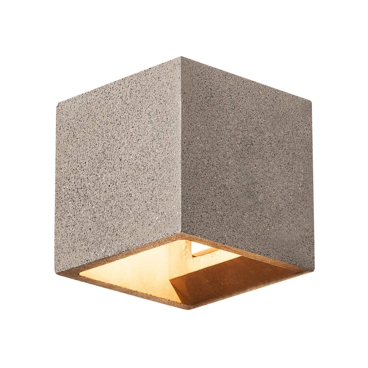 SLV Solid Cube vägglampa Up/Down Svart sandsten