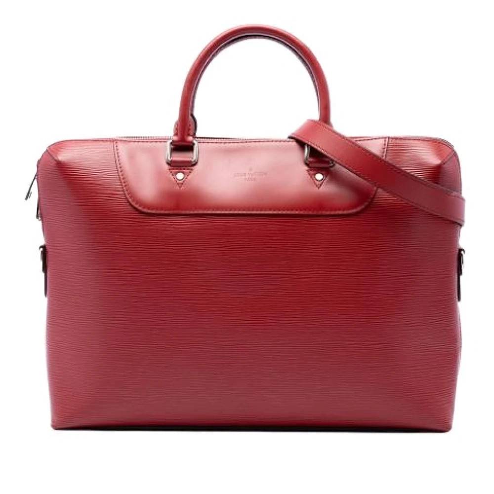 Louis Vuitton Vintage Pre-owned Business Bag - Vintage - Dame - Rød - ONE SIZE - Læder