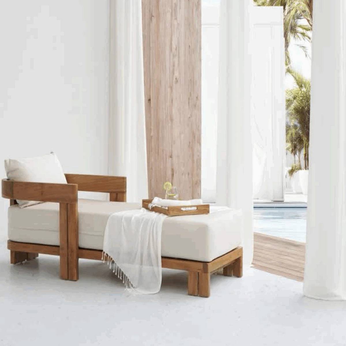 Nagoya Chaiselong Stol - Lys beige