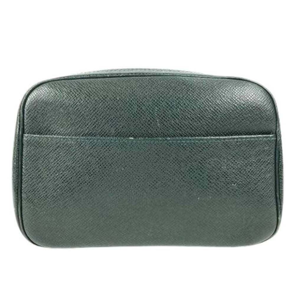 Louis Vuitton Vintage Pre-owned Taiga Clutch Bag - Vintage - unisex - Grøn - ONE SIZE - Læder