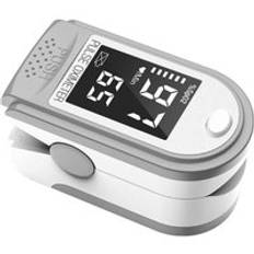 B&#xE4;rbar fingerpulsoximeter blod syrem&#xE4;ttnadsm&#xE4;tare fingertopp pulsoximeter spo 2 monitor oximetrooximeter - Gr&#xE5; led