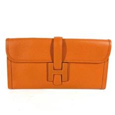 Hermès Vintage, Pre-owned, Dame, Orange, ONE SIZE, Tyl, Pre-owned Laeder clutches