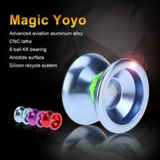 Professionell Magic Yoyo T5 Overlord Aluminiumlegering Metall Yoyo 8-kula KK-lager med snöre för barn Lake Blue sjöblå färg