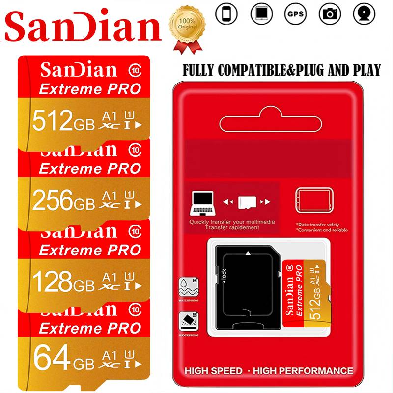 Ultimate TF Cards Memory Card SD Cards Micro TF SD Card 64GB 128GB 512GB Ultra HD C10 for Nintendo Switch Driving Recorder