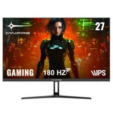 Minifire 27 Zoll Gaming Monitor, 180Hz, 1ms, IPS, PC Gaming Computer Monitor, FHD 1080P, sRGB120%, AMD FreeSync, HDMI＆DP Anschlüsse, Blacklevel Adjust, VESA Kompatibel Schwarz (MFG27F2)