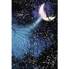 Cat in the Moon Galaxy Nebula Stars Notebook 160 pages college ruled 6 x 9 inches paperback