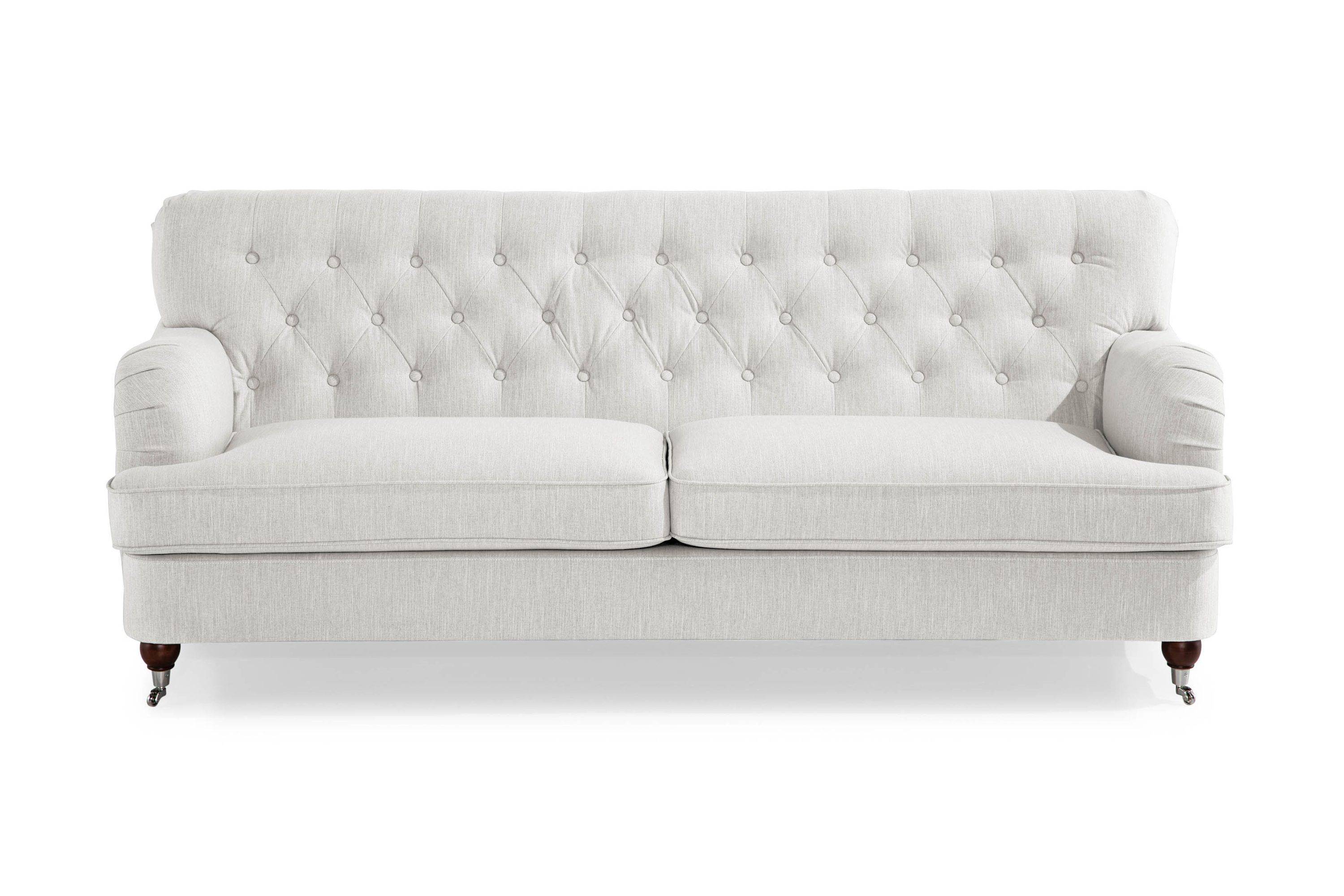 Howard Riviera 3-sits Tygsoffa - Ljusgrå 3-sits soffor