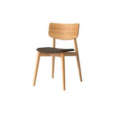 Chiara Dining Chair, umbra/oiled oak