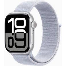 Apple Watch Series 10 Aluminium 42 mm (2024) | GPS | sølv | Sport Loop | polarblå
