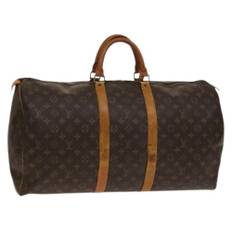 Louis Vuitton Vintage, Vintage , Dame, Brun, ONE SIZE, Pre-owned Canvas Weekend Taske