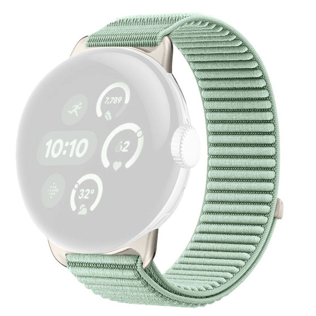 Google Pixel Watch 4 45 mm osv. Urrem i nylon - Grøn