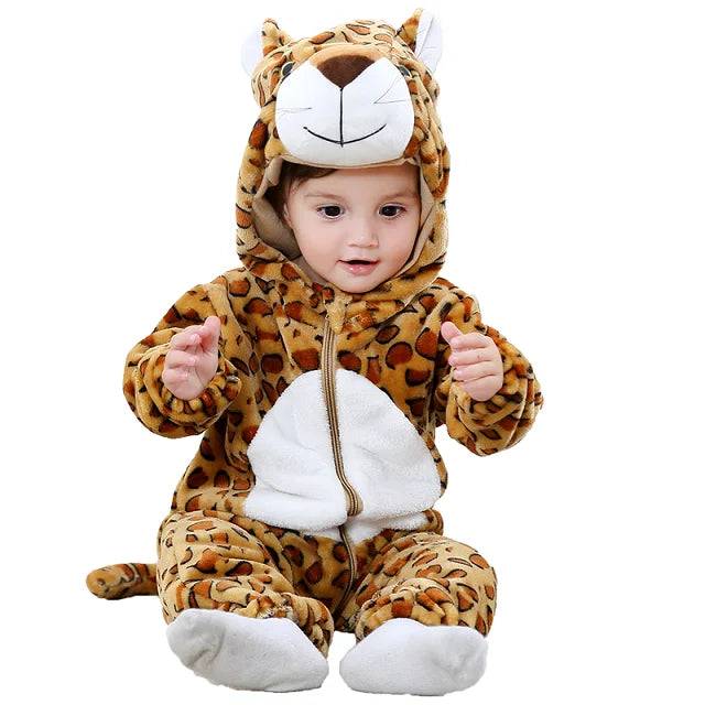 Mini Fashion - Hållbar & tvättbar - Djurromper Onesie (0-24 månader) Panter | Pedagogiska Träleksaker (size)