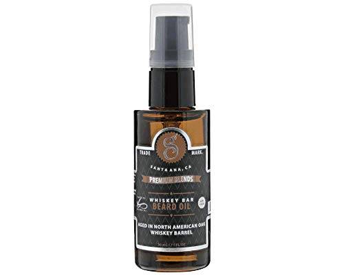 Suavecito Premium Blends Beard Oil, Leave-In Beard Conditioner for Soft Hair, Moisturizing Skin, Beard Culture, Whisky Bar Fragrance, 1 Fl Oz/28g