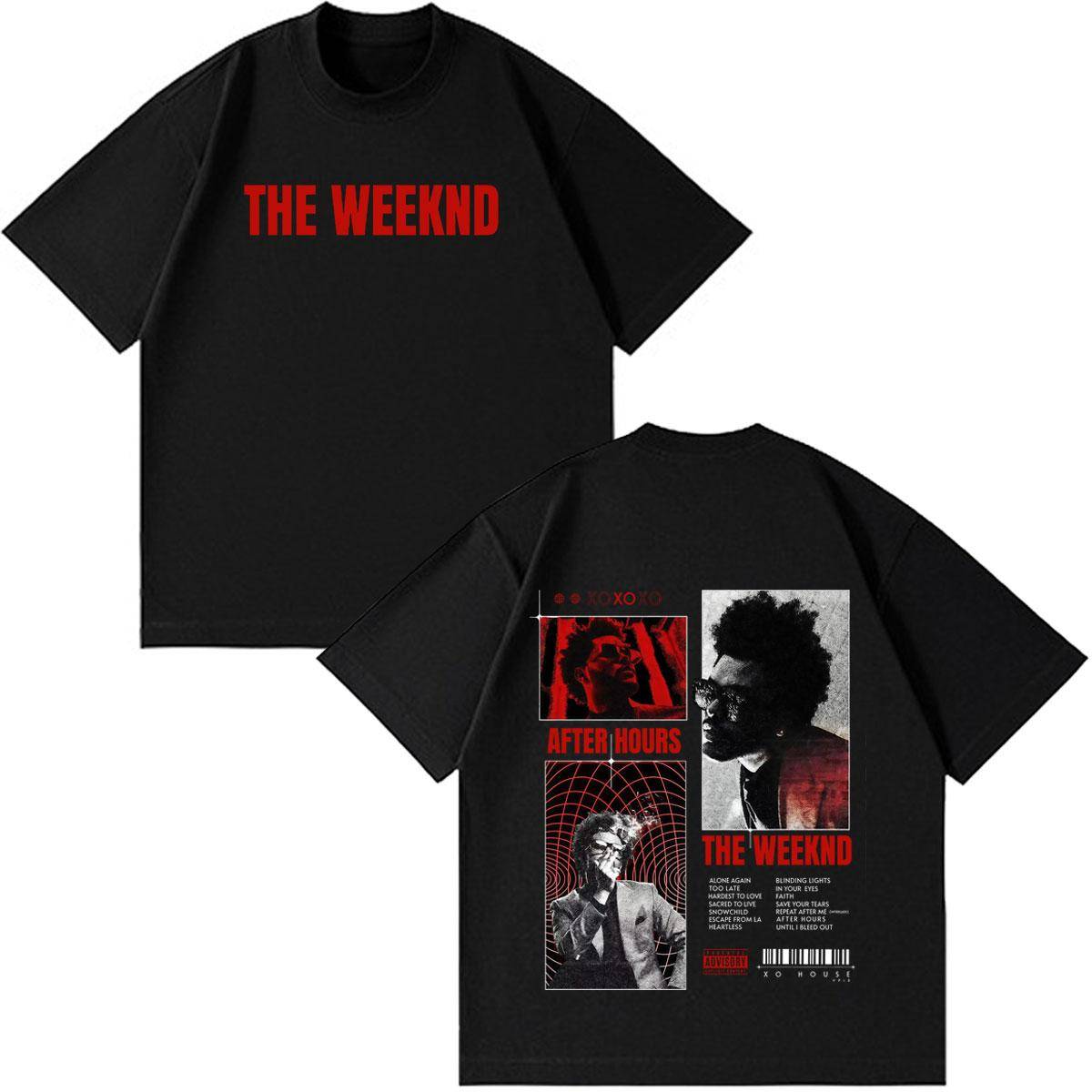THE WEEKND After Hours Til Dawn Albumturné 2026 Tryckt T-shirt Man Kvinna T-shirt Vardaglig Bomull cm black