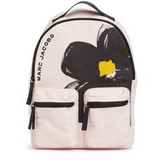 Printed Cotton Canvas Backpack - Pink - 01