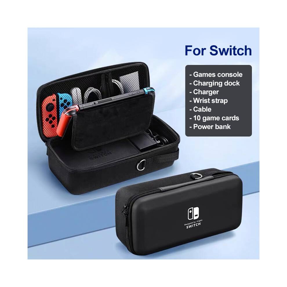 (NS White Logo) För Nintendo Switch OLED Lite förvaringsväska NS Hard Case Box Stor kapacitet spelkonsol