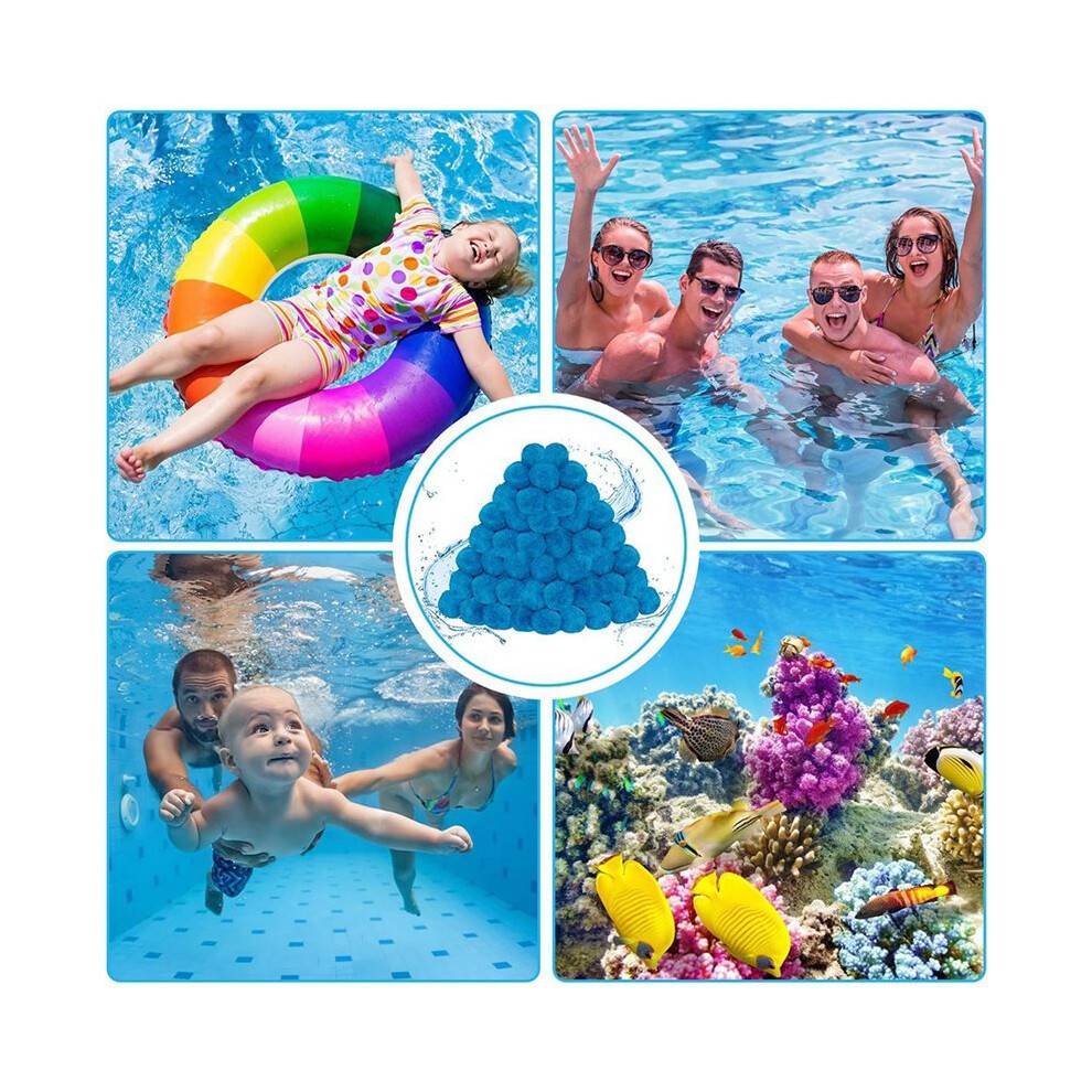 1.1 Lbs Pool Filter Balls for Sand Filter,Pool Fiber Filter Balls Filter Sand, Pool Filter Media Balls for Swimming Pool