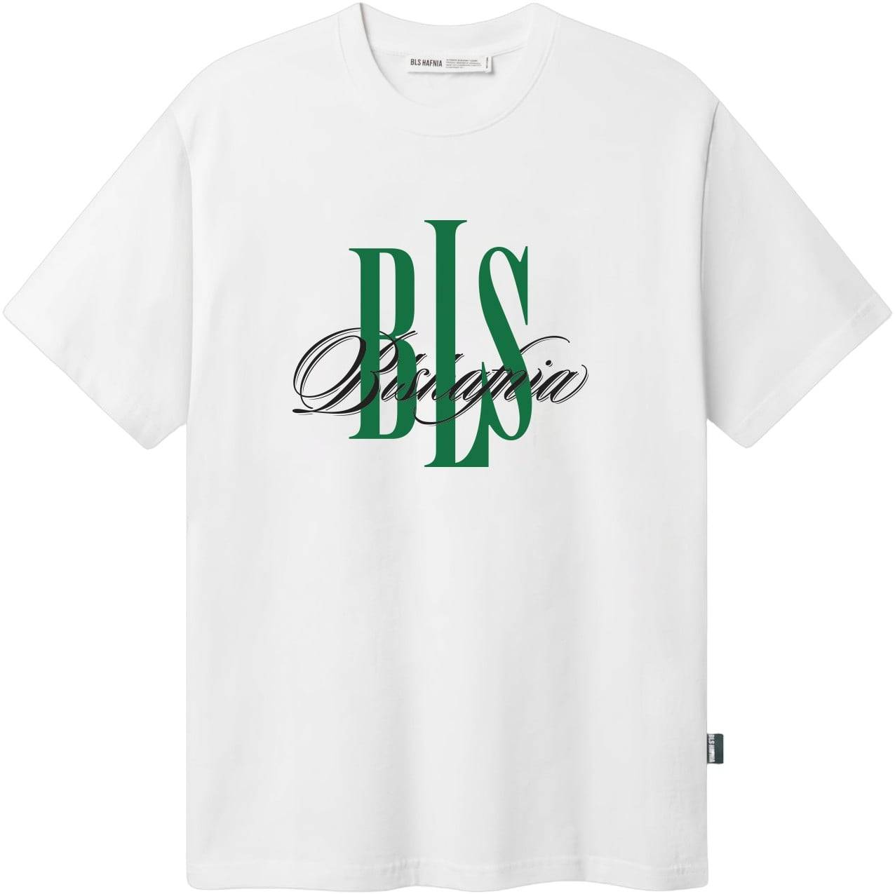 BLS Hafnia Mistral Tshirt Mand White / Green Kortærmede T-shirts Str Medium - Bomuld hos Magasin.