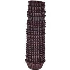 500 st ministorlek chokladpappersfodral bakmuffinstårta pappersmuggar tårtformar muffinsfodral enfärgad festbricka tårtform - Kaffe