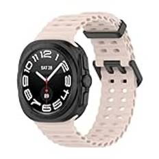 LKQASD Band kompatibelt med Galaxy Watch ultra Strap 47mm Tillbehör Sport silikonarmband Galaxy Watch 7 ultra Strap 47mm(Pink)