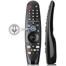 Magisk fjärrkontroll för LG TV, universal för original Remote MR19BA MR20GA MR21GA MR22GA MR23GA, lämplig för LG UHD OLED QNED NanoCell 4K 8K Smart TV, med pekare och röstfunktion