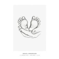 Personliga tavlor Baby Feet Personal Poster (50x70 cm)