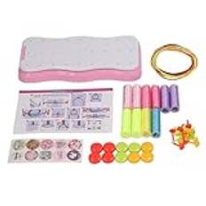 Respefinem Friendship Armband Making Kit för Girls 6-12 DIY Craft Toy With Loom Tool Creative Arts Activity for Kids Birthday Christmas Gift (Pink)