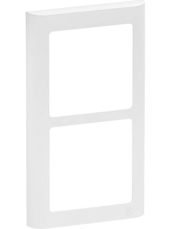LK FUGA Soft 63 Design ramme 2x1 modul, hvid