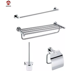 High Intensity Bathroom Fittings Stainless Steel Toilet Parts Plate Zinc Alloy Bathroom Accessories Set