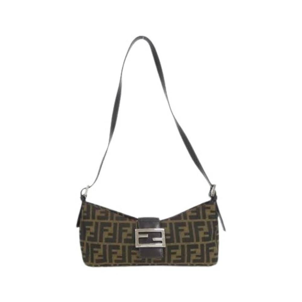 Fendi Vintage Pre-owned Canvas Skuldertaske - Vintage - Dame - Brun - ONE SIZE - Uld