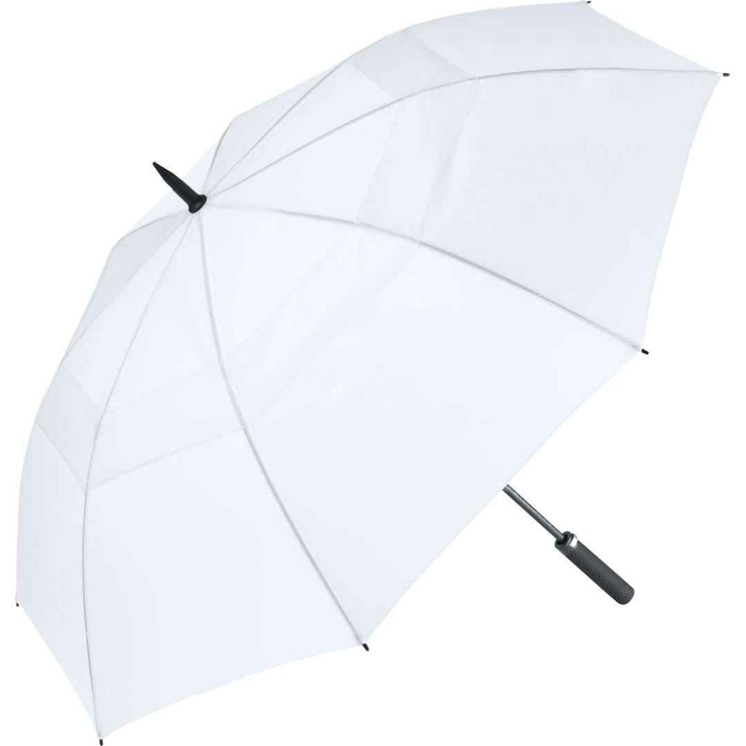 Vandafvisende golfparaply med stor dobbelt skærm 133 cm - Huge Hvid