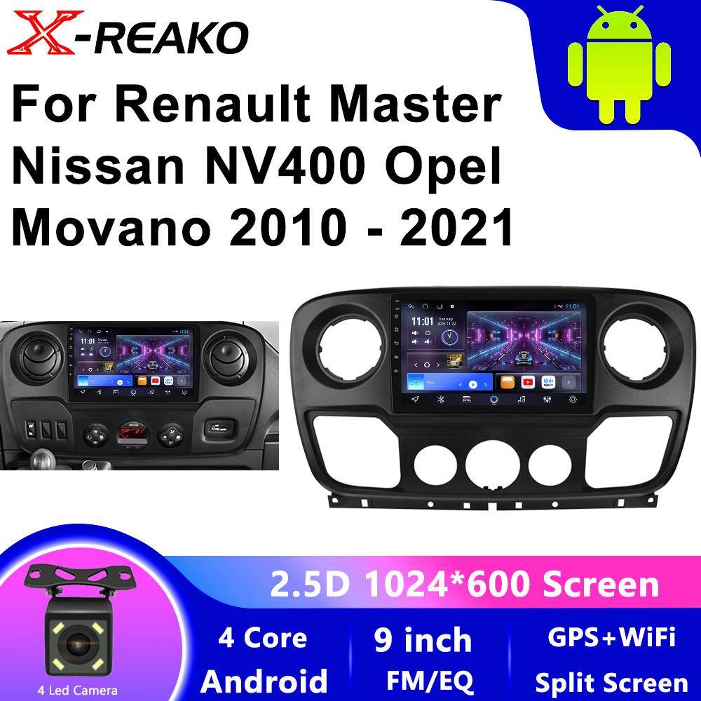 Bilradio Carplay Android Auto För Renault Master Nissan NV400 Opel Movano 2010 2011 2012 2013 - 2021 Navi GPS Multimediaspelare