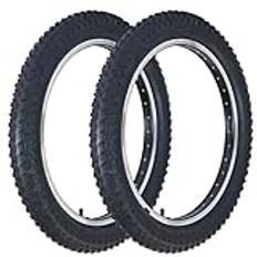 GRELiving E-cykeldäck Fat Bike Tire 20 x 3,0 kappa 60 TPI 3.0 däck Fatbike cykeldäck för elcykel/mountainbike