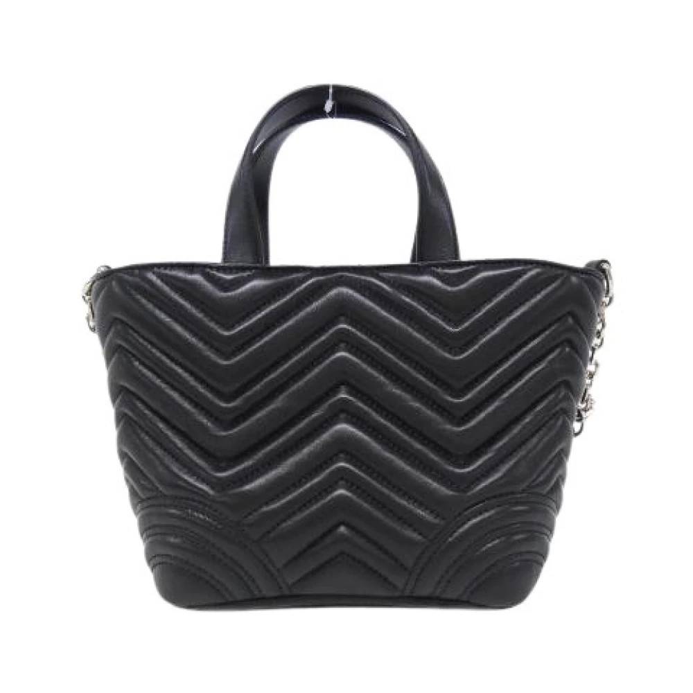 Gucci Vintage Pre-owned GG Marmont Lambskin Skuldertaske - Vintage - Dame - Sort - ONE SIZE - Uld