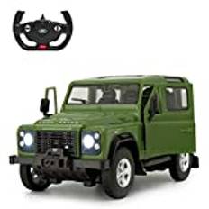 RASTAR Land Rover Defender, grön 1:14 RC leksaksbil, fjärrkontroll bil, gåvor för barn pojkar