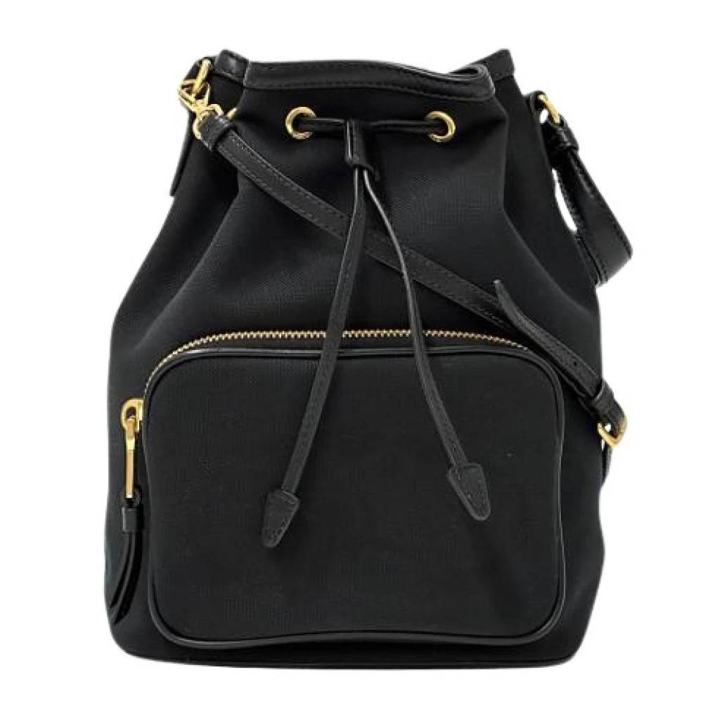 Prada Vintage Pre-owned Vintage Canvas Bucket Bag - Vintage - Dame - Sort - ONE SIZE - Uld