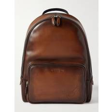 Berluti - Scritto Leather Backpack - Men - Brown