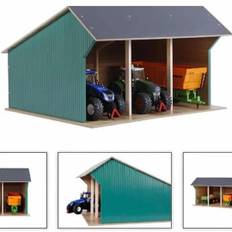 Kids Globe Stor Traktor Garage 1:32 Bondgård Och Djur 610193 hus modell fordon leksak
