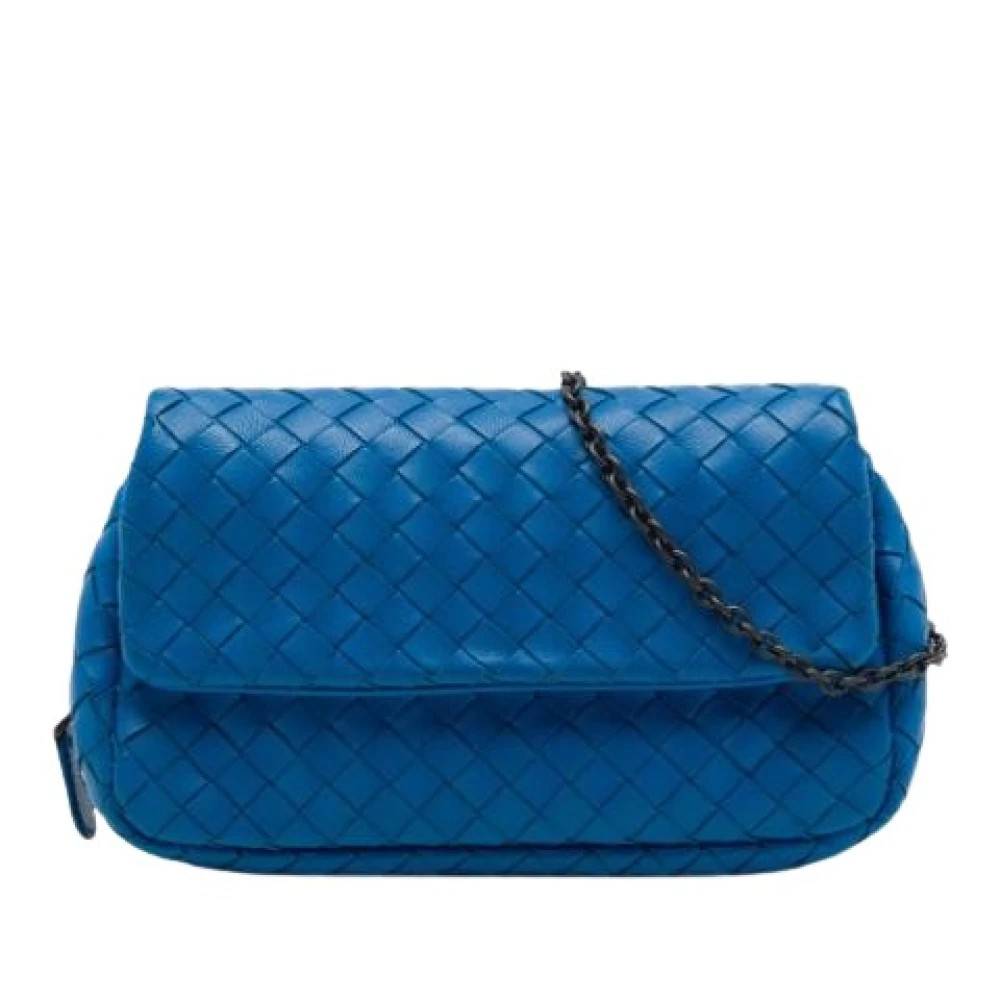 Bottega Veneta Vintage Pre-owned Flettet læder crossbody taske - Vintage - Dame - Blå - ONE SIZE - Læder