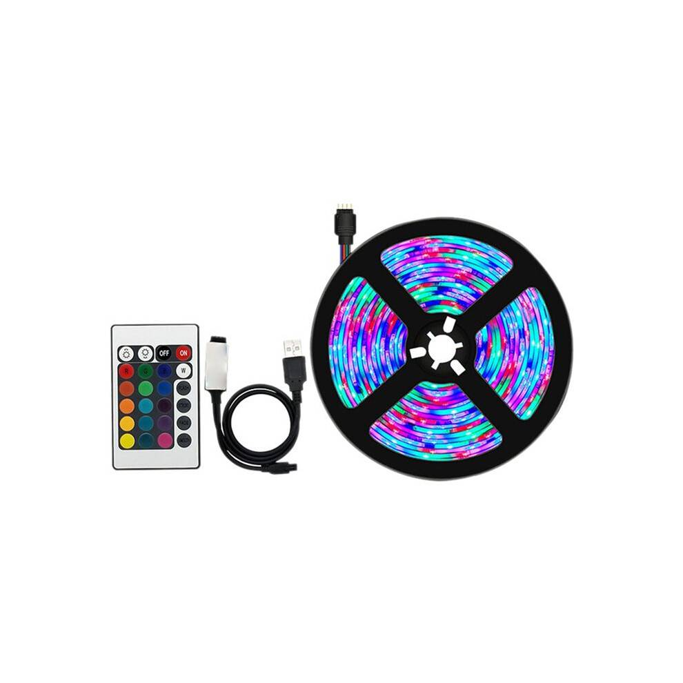 4-Meters LED-Ljusremsset 5050RGB Fjärrkontroll 5v Färgglad Ljusstripset TV Bakgrund Atmosfärljus