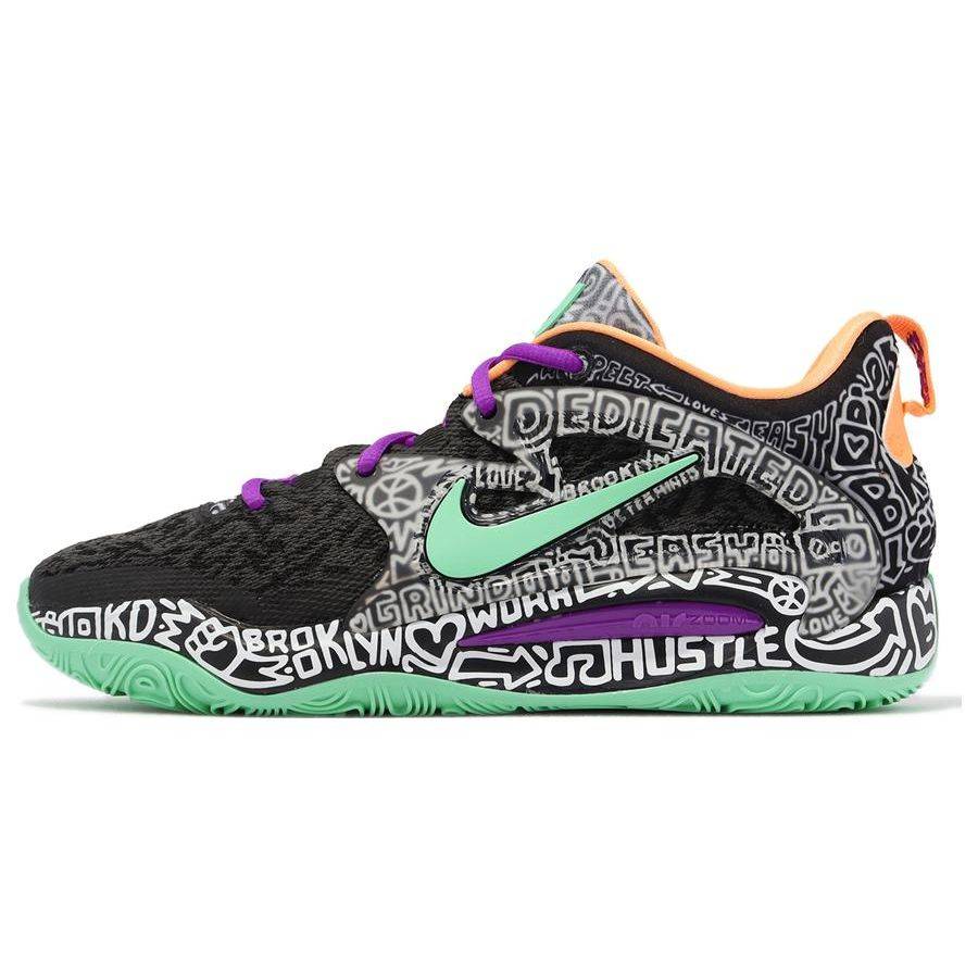 Timothy Goodman x Nike KD 15 EP Brooklyn Courts Herrsneakers Svart Varggrå Hyper-Royal DM1054-005 45